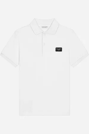 Dolce & Gabbana Piqué polo-shirt with logo tag