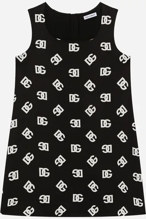 Dolce & Gabbana Charmeuse dress with DG logo print