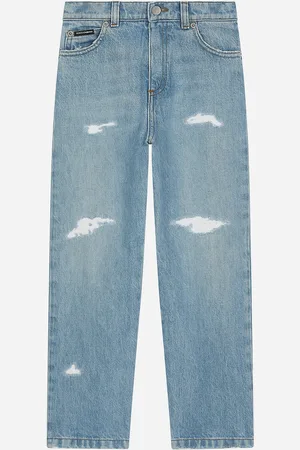 Dolce & Gabbana 5-Pocket-Jeans aus Denim mit Logoplakette