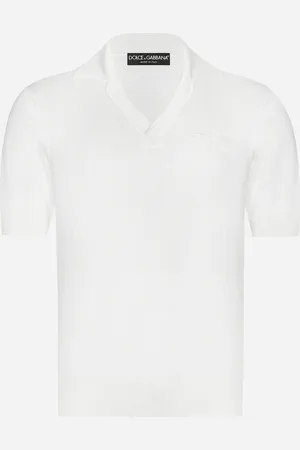 Dolce & Gabbana Poloshirt aus Seide mit Signatur