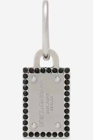 Dolce & Gabbana Einzelne Creole Logoplakette und Strass