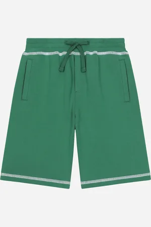 Dolce & Gabbana Bermudas aus Jersey mit Kontrastnähten und DG-Logo