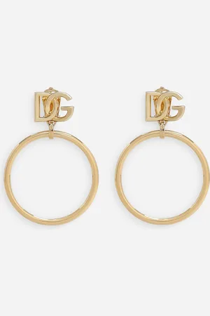 Dolce & Gabbana Kreisförmige Ohrringe mit DG-Logo