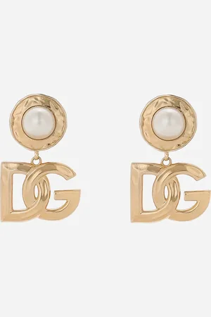 Dolce & Gabbana Ohrhänger mit Cabochon und DG-Logo