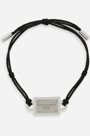 Dolce & Gabbana Kordelarmband Dolce&Gabbana-Plakette