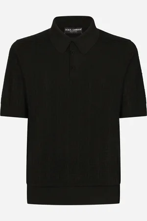 Dolce & Gabbana Poloshirt aus Seidenjacquard DG-Logo