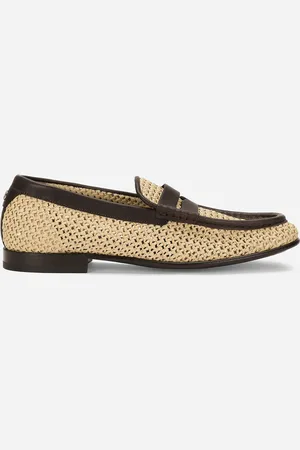 Dolce & Gabbana Mokassin aus geflochtenem Raphiabast