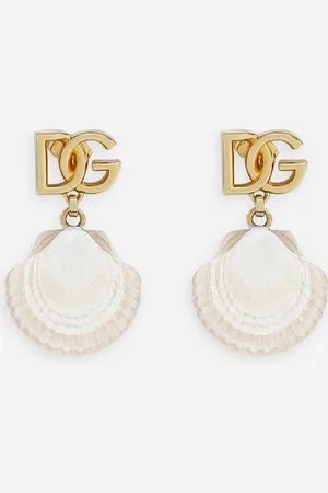 Dolce & Gabbana Ohrringe mit DG-Logo und Muschel