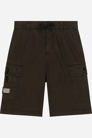 Dolce & Gabbana Cargo-Bermudas aus Popeline mit Logoplakette