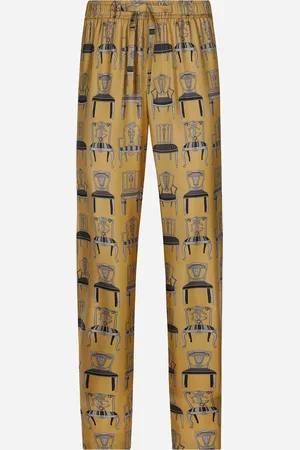 Dolce & Gabbana Jogginghose aus Seidentwill mit Print