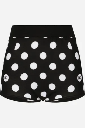 Dolce & Gabbana Intarsien-Panty gepunktet aus Wolle und Seide
