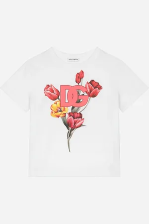 Dolce & Gabbana T-Shirt aus Jersey mit Tulpenprint