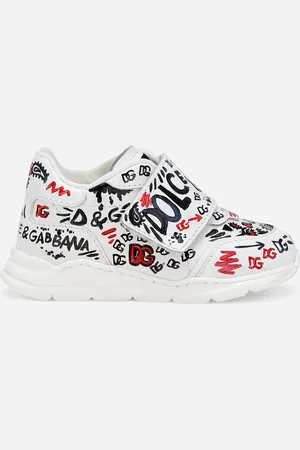 Dolce & Gabbana Low-Top-Sneaker Daymaster aus Kalbsleder mit Graffiti-Print