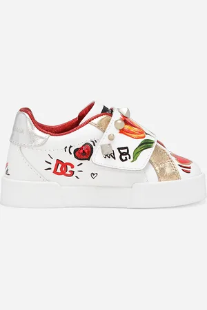 Dolce & Gabbana Low-Top-Sneaker aus bedrucktem Kalbsleder