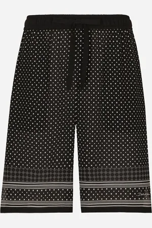 Dolce & Gabbana Jogging-Bermudas aus Seide Krawattenprint