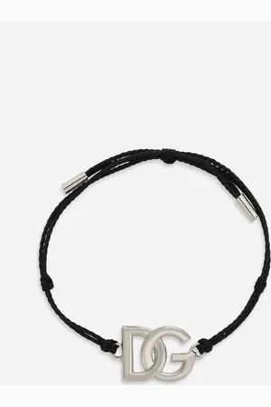 Dolce & Gabbana Kordelarmband mit großem DG-Logo