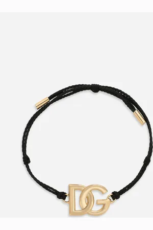 Dolce & Gabbana Kordelarmband mit großem DG-Logo