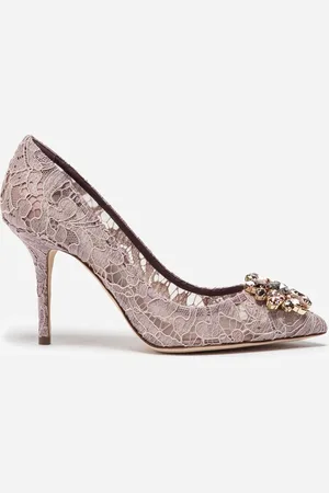 Dolce & Gabbana Pumps rainbow aus spitze mit brosche