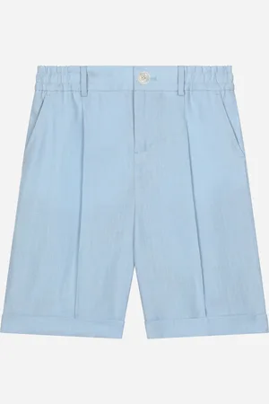 Dolce & Gabbana Bermudas aus Leinen mit Dolce&Gabbana-Logo