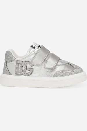 Dolce & Gabbana Low-Top-Sneaker DG Original aus Metallic-Lammleder mit DG-Logo