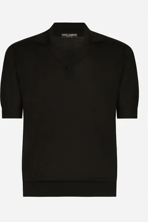 Dolce & Gabbana Poloshirt aus Seide mit Signature-Stickerei Dolce&Gabbana