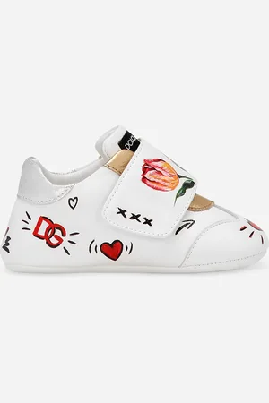 Dolce & Gabbana Niedrige Sneakers aus bedrucktem Lammleder