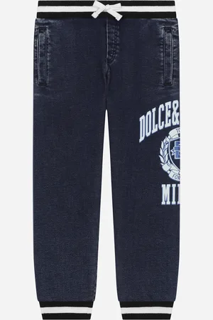 Dolce & Gabbana Jogginghose aus Denim mit Dolce&Gabbana-Logo