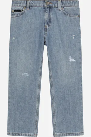 Dolce & Gabbana 5-Pocket-Jeans aus Denim mit Logoplakette