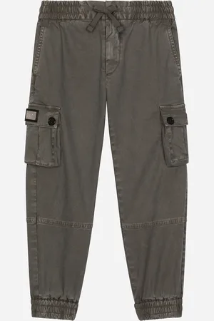 Dolce & Gabbana Cargohose aus Gabardine mit Logoplakette