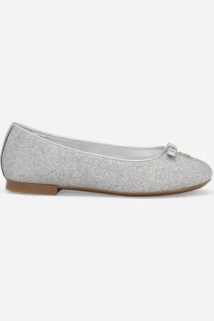 Dolce & Gabbana Ballerina aus Glitzergewebe mit Schleife und DG-Logo