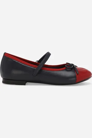 Dolce & Gabbana Ballerina aus Kalbsleder und Lackleder mit Schleife