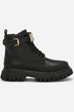 Dolce & Gabbana Stiefelette aus Kalbsleder mit DG-Logo