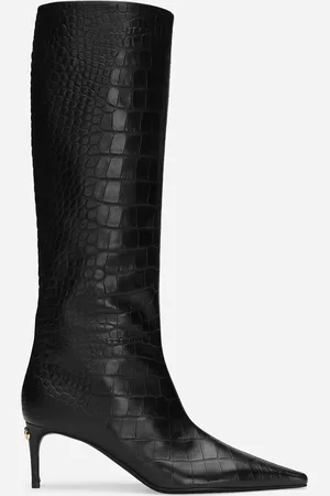 Dolce & Gabbana Stiefel aus Kalbsleder Krokoprägung