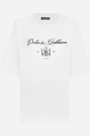 Dolce & Gabbana T-Shirt aus Jersey mit Dolce&Gabbana-Logoschriftzug