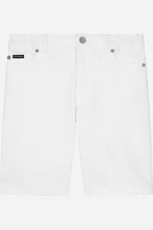 Dolce & Gabbana 5-Pocket-Bermudas aus Denim mit Logoplakette