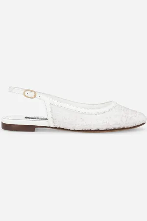 Dolce & Gabbana Slingback aus Netzgewebe mit Dolce&Gabbana-Logo