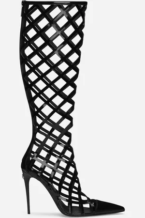 Dolce & Gabbana Stiefel aus glänzendem Kalbsleder