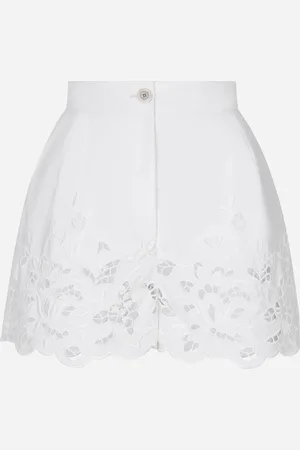 Dolce & Gabbana Shorts aus Baumwolle mit Cut-out-Stickerei