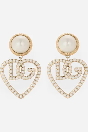 Dolce & Gabbana Ohrhänger mit Cabochon und DG-Logoherz