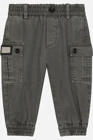 Dolce & Gabbana Cargohose aus Gabardine mit Logoplakette