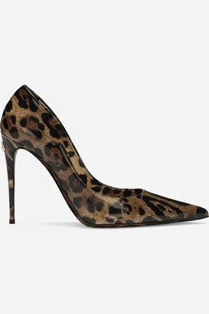 Dolce & Gabbana Pumps aus glänzendem Kalbsleder mit Print