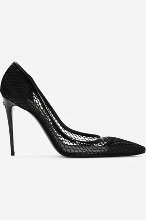 Dolce & Gabbana Pumps aus Netzgewebe und Lackleder