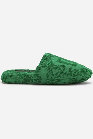 Dolce & Gabbana Frotteepantoffel aus Baumwolljacquard