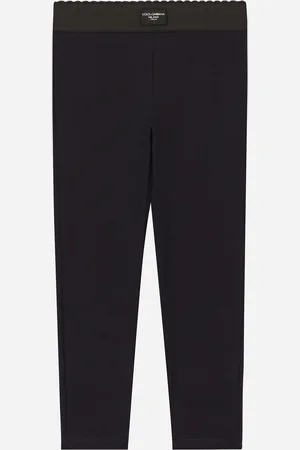 Dolce & Gabbana Leggings aus Interlock mit Logoplakette