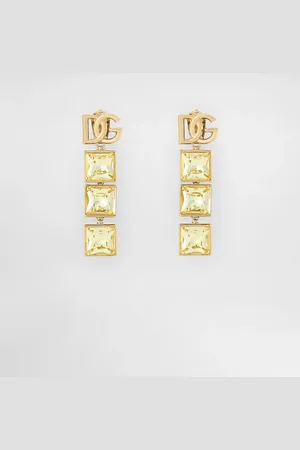 Dolce & Gabbana Ohrhänger mit DG-Logo und Strass