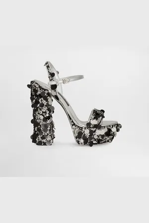 Dolce & Gabbana Plateau-Sandalette mit Pailletten