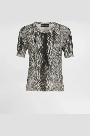 Dolce & Gabbana Seidenpullover Fellprint