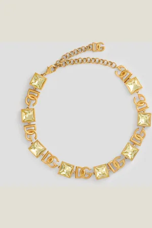 Dolce & Gabbana Halskette mit DG-Logo und Strass