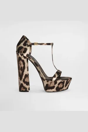 Dolce & Gabbana Sandalette aus bedrucktem Satin