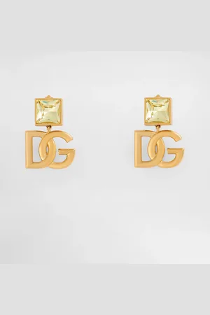 Dolce & Gabbana Ohrringe mit DG-Logo und Strass